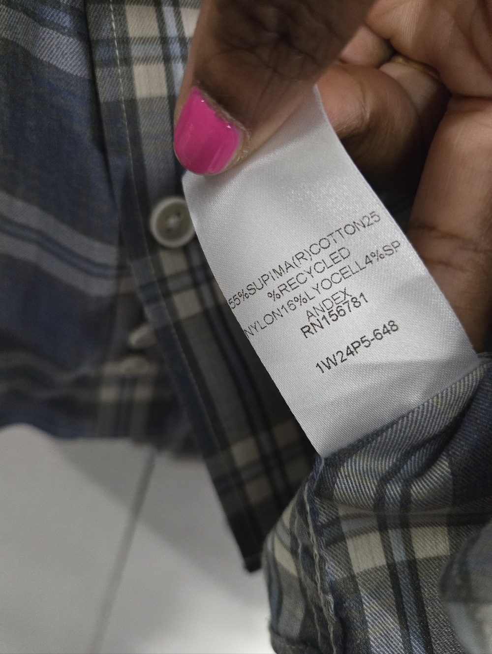 Ledbury Osmond Blue Plaid Button Down Shirt Spread Collar Cotton 15.5 Medium - Picture 10 of 10
